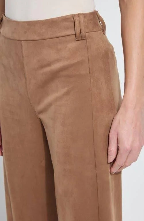 Vionette Vegan Suede wide leg trouser/ Lux