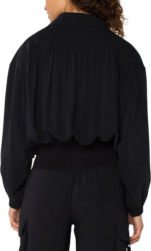 zip up Dolman Jacket/ black