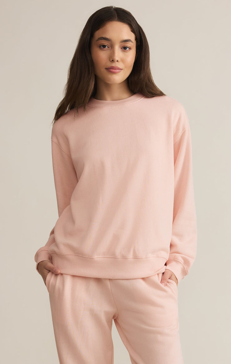 Boyfriend Sweatshirt/ pink salt