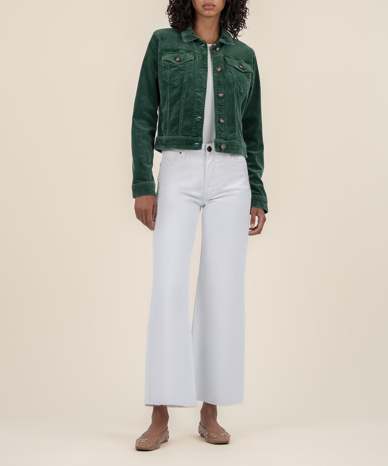 Kut from Kloth Julie Crop Jacket green