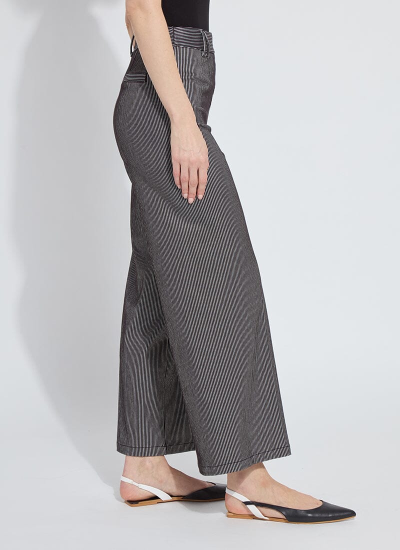 Darlene wide leg denim/ black sheen