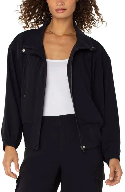 zip up Dolman Jacket/ black