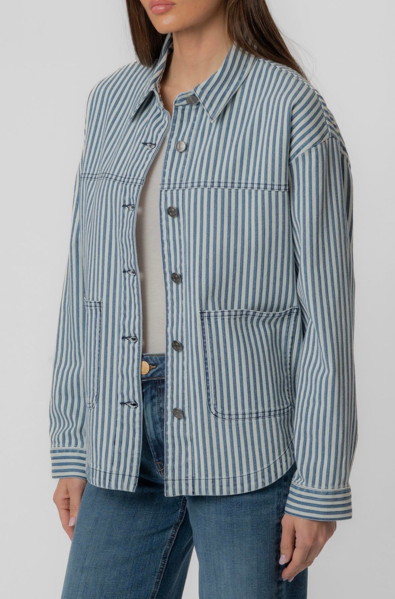 Ellie stripe denim jacket