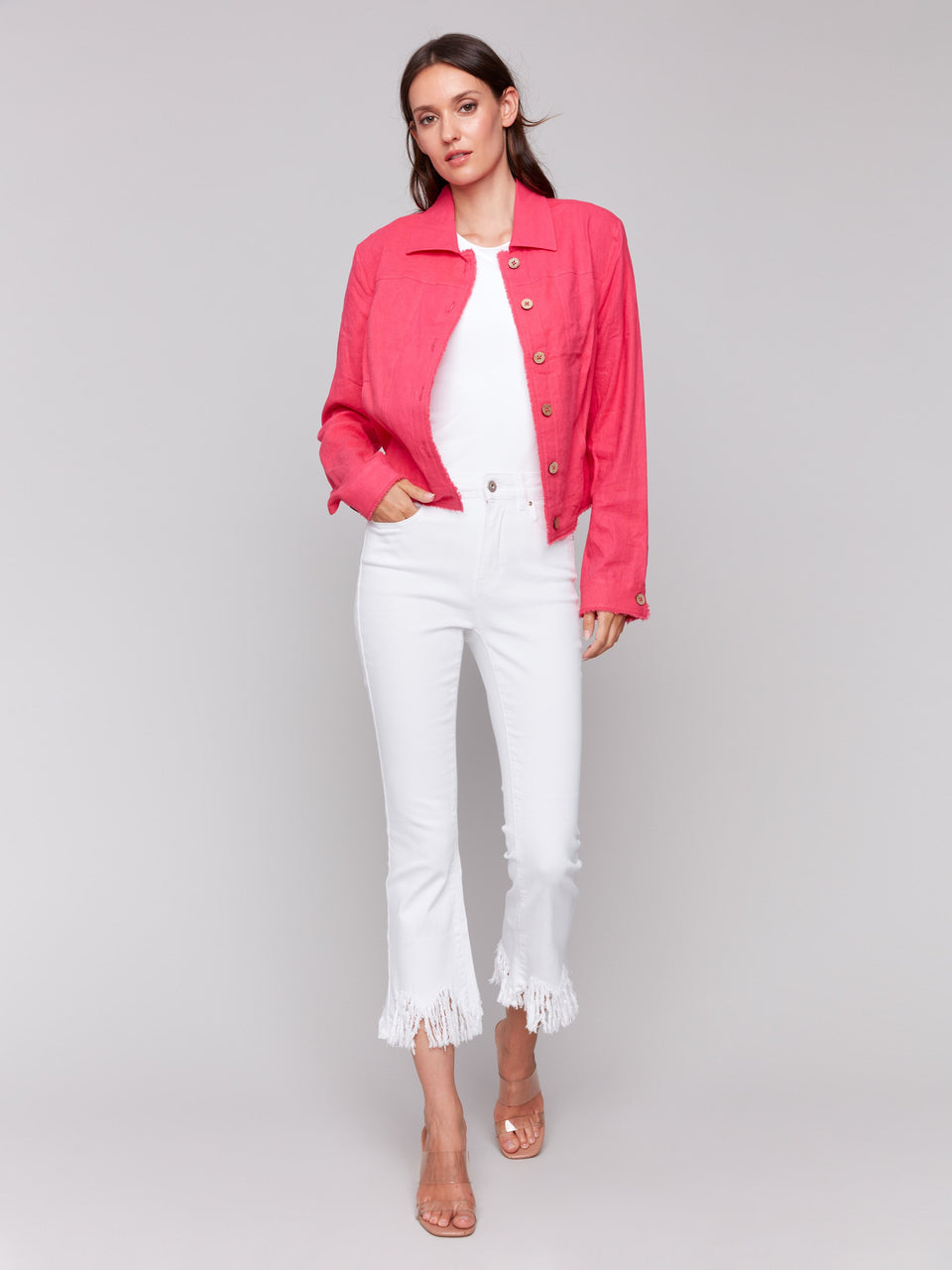 Linen Blend Jacket/ Paradise