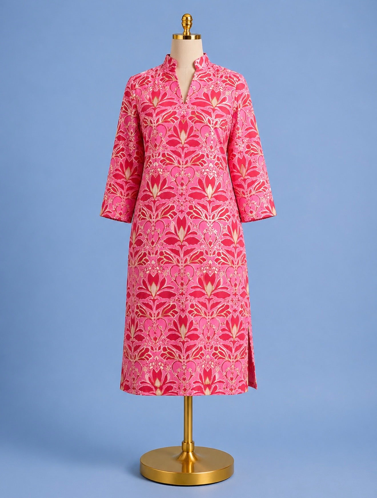Lyra Dress/ Imperial Garden Peony/ Gold