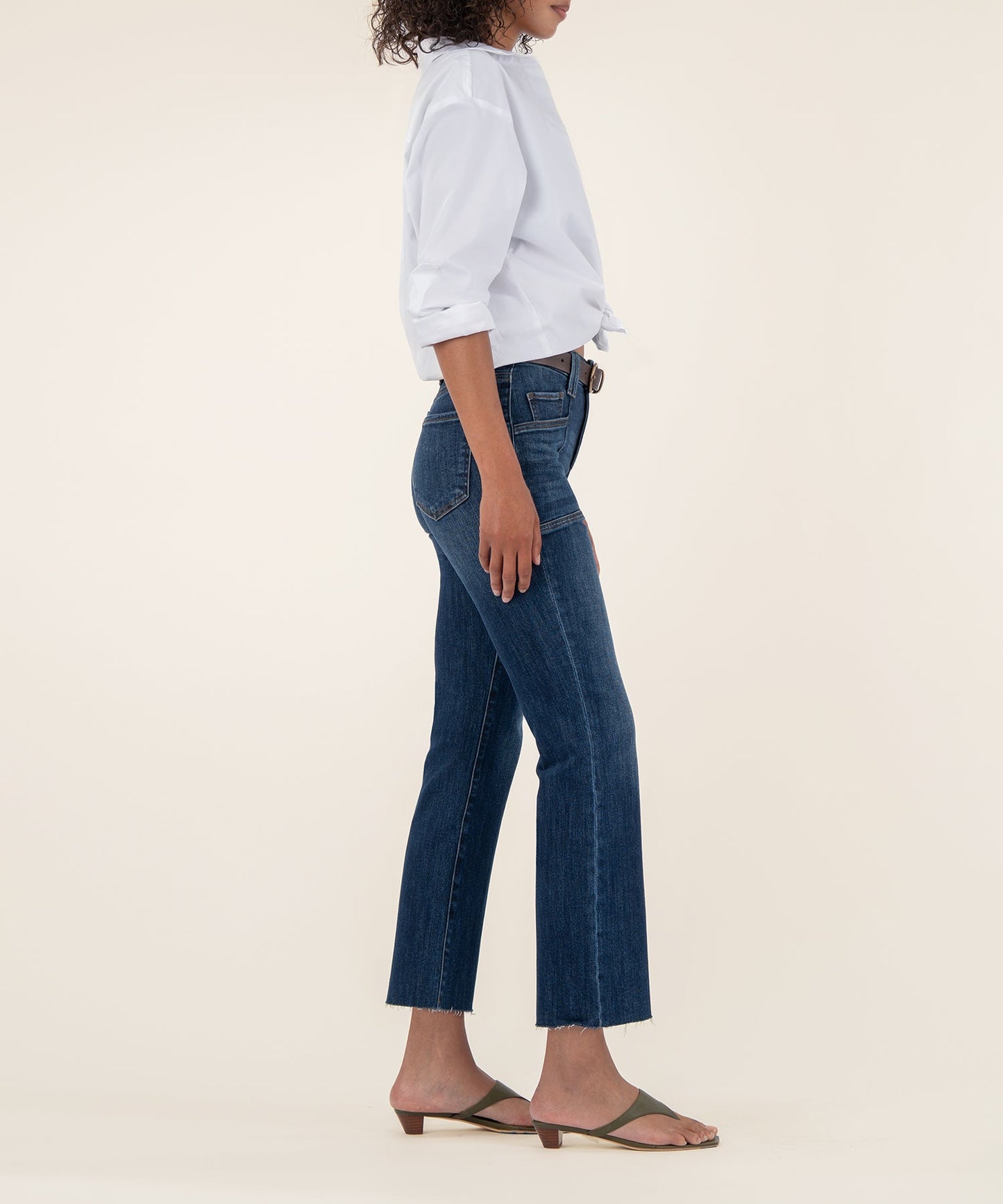 Kelsey High Rise Flare with front pocket/ precocious