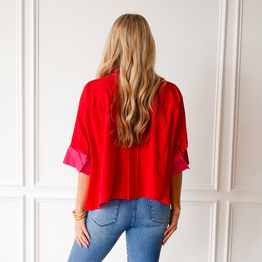 Abby Swing Top/ red/pink