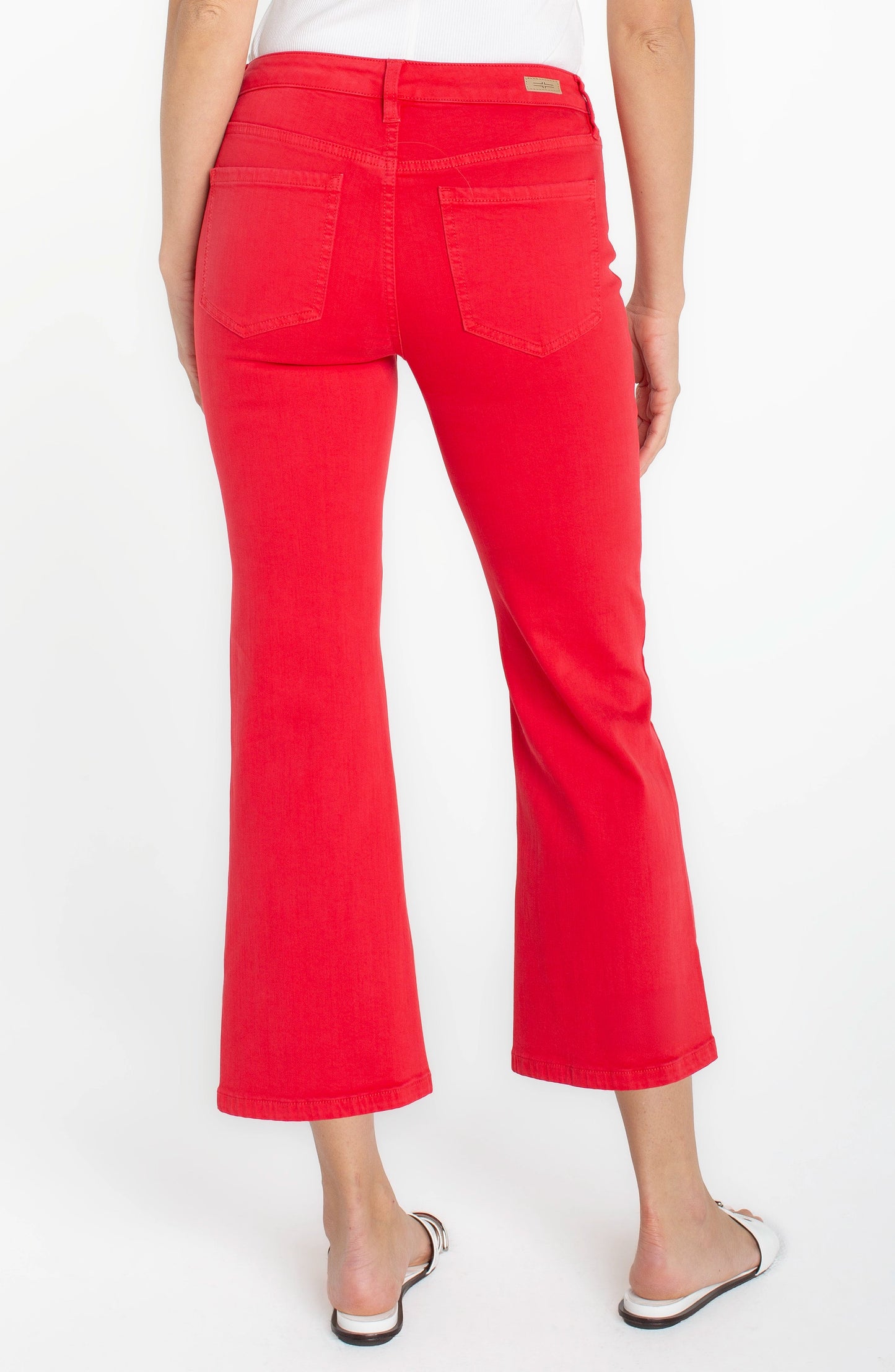 Hannah Crop Flare/ cherry rose