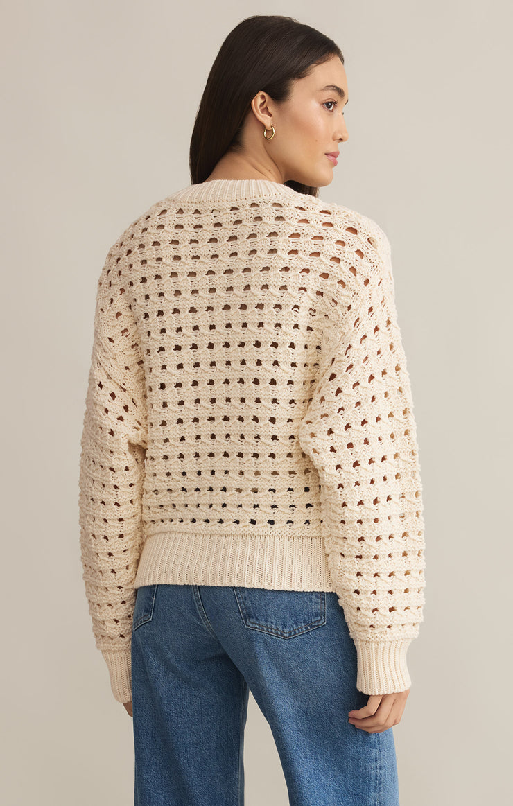 Liam sweater jacket/ sea salt
