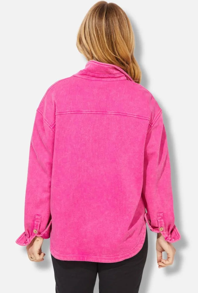 Color washed Terry Anywhere Shacket