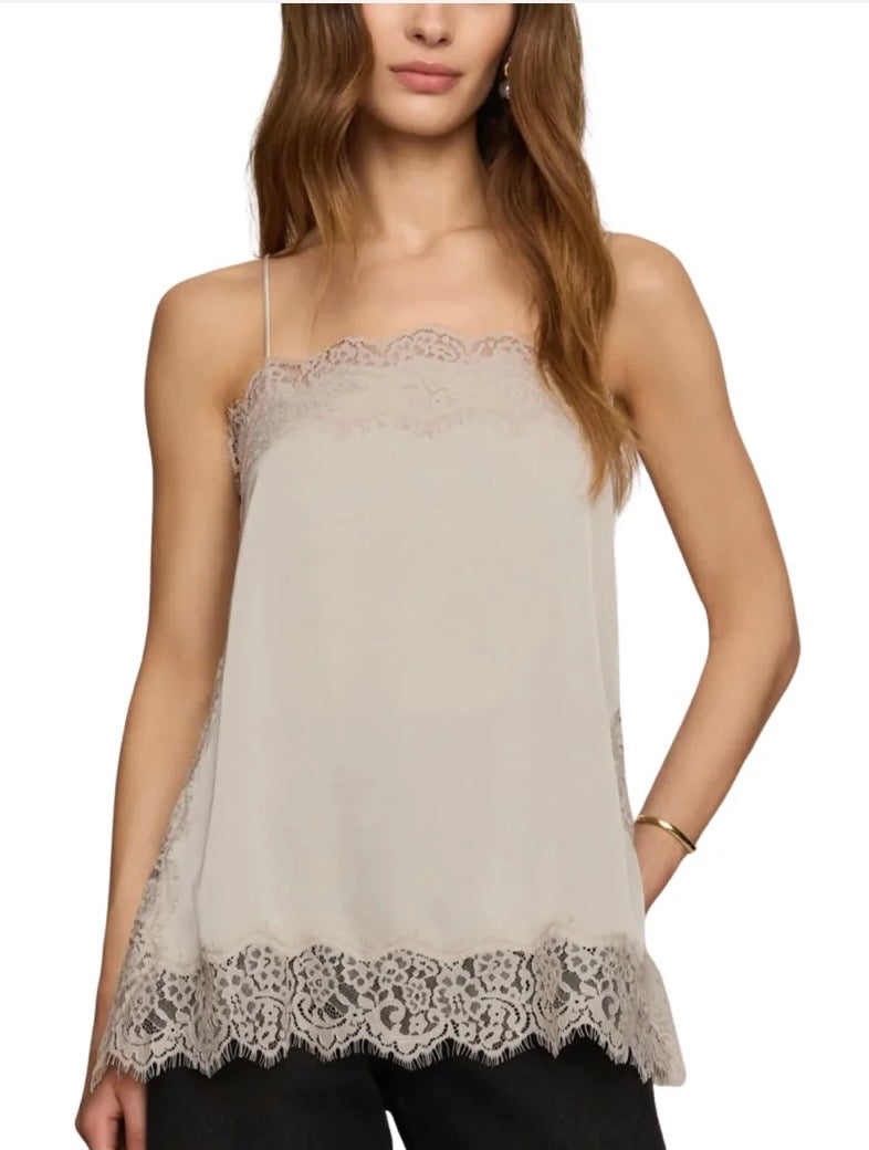 Roselle Lace Cami Frosted Pearl
