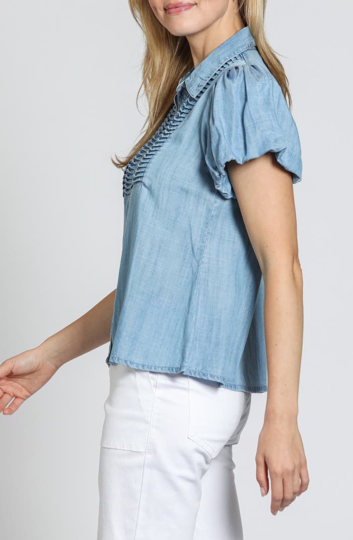 Denim Puff Sleeve Top