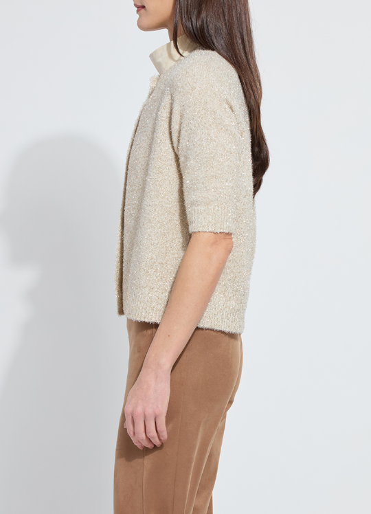 Kennedy Lurex Feather cardigan