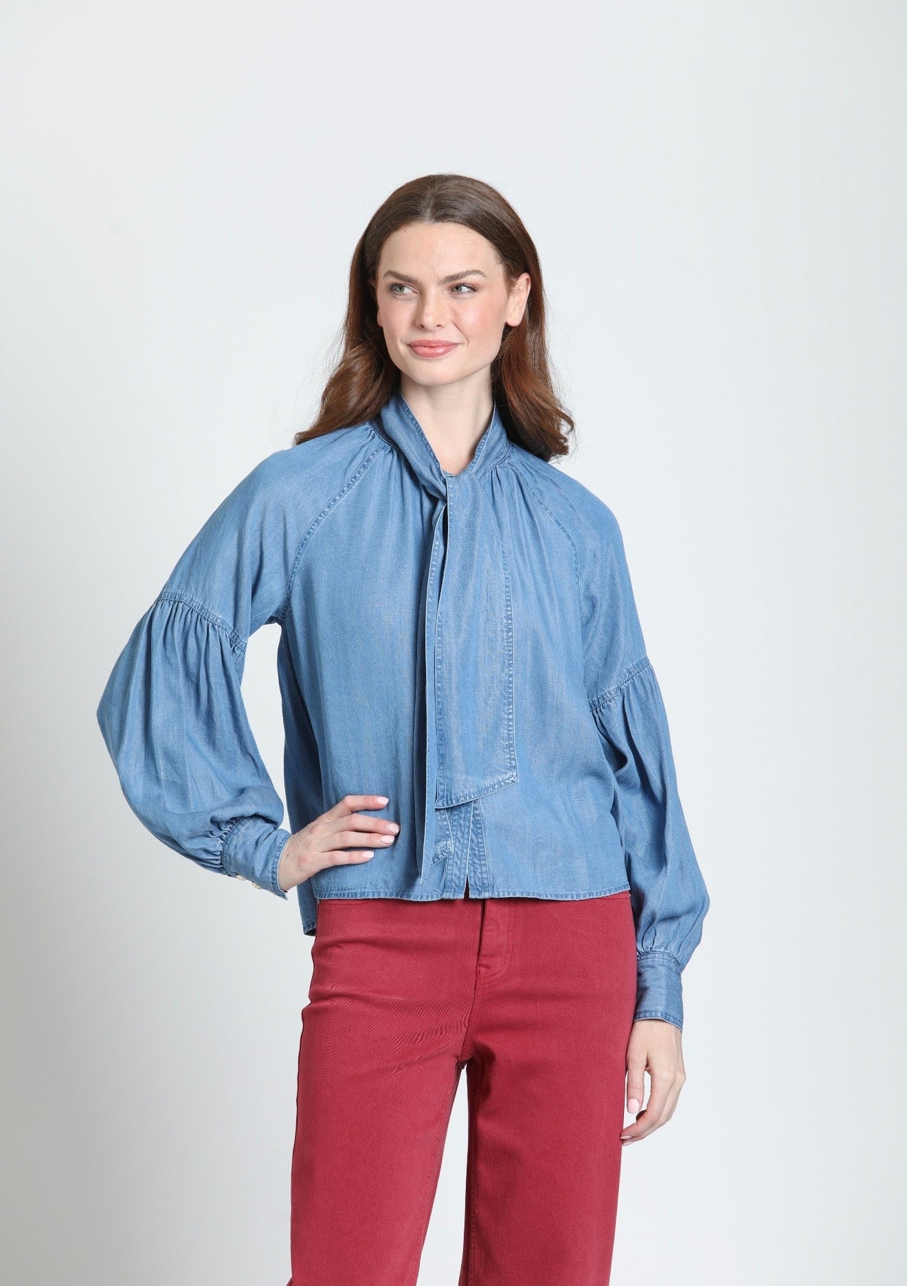 Tie-Blouse / River Indigo
