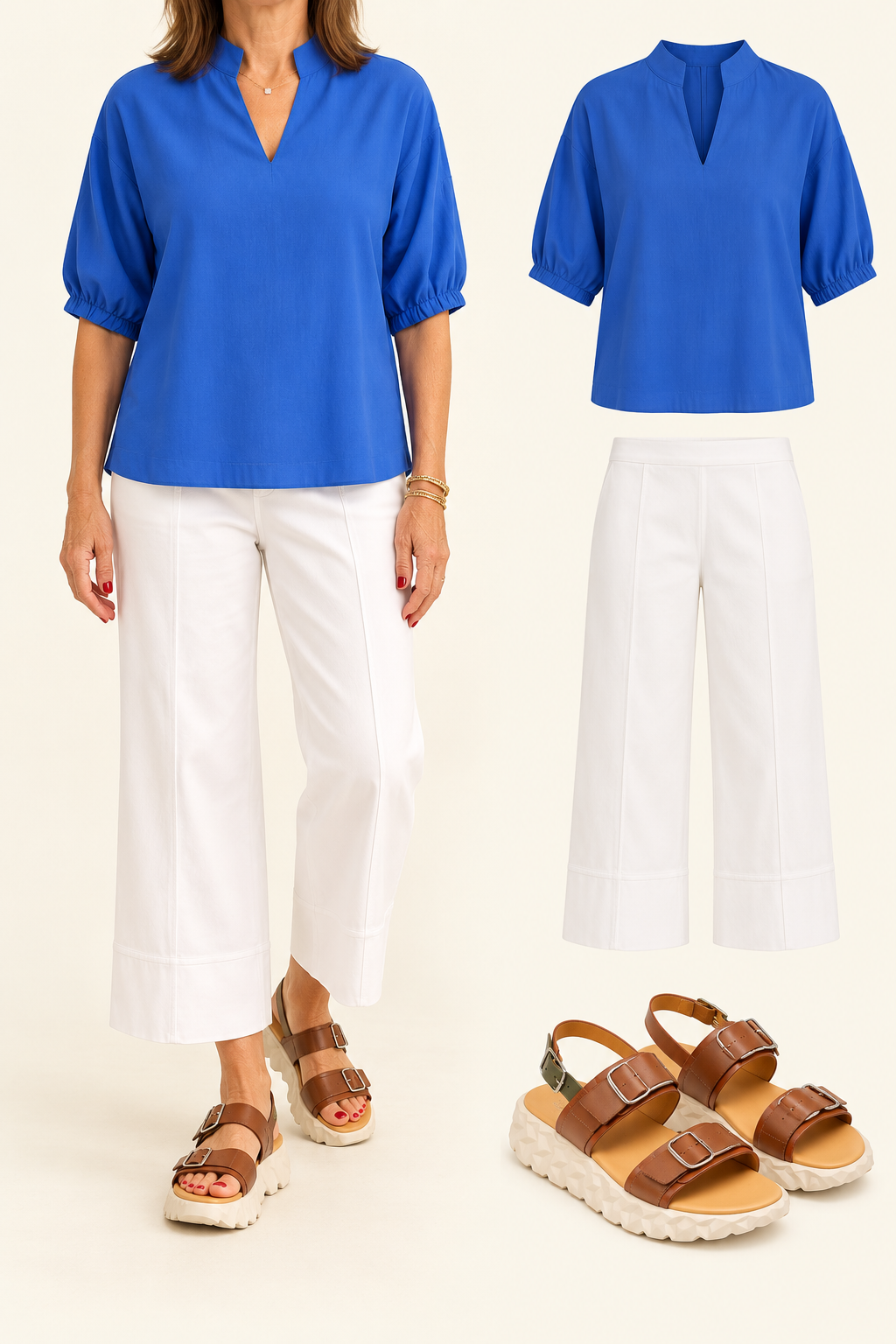 Collar Top/ Royal blue
