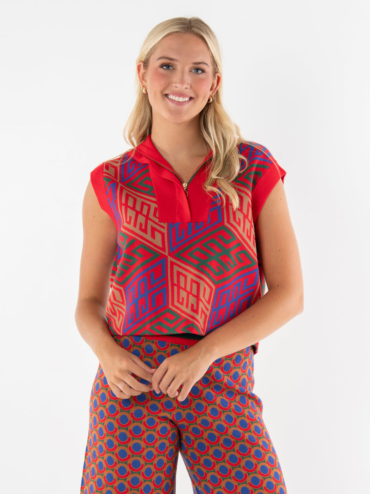 Poppy Pullover Vest/ Vintage Monogram