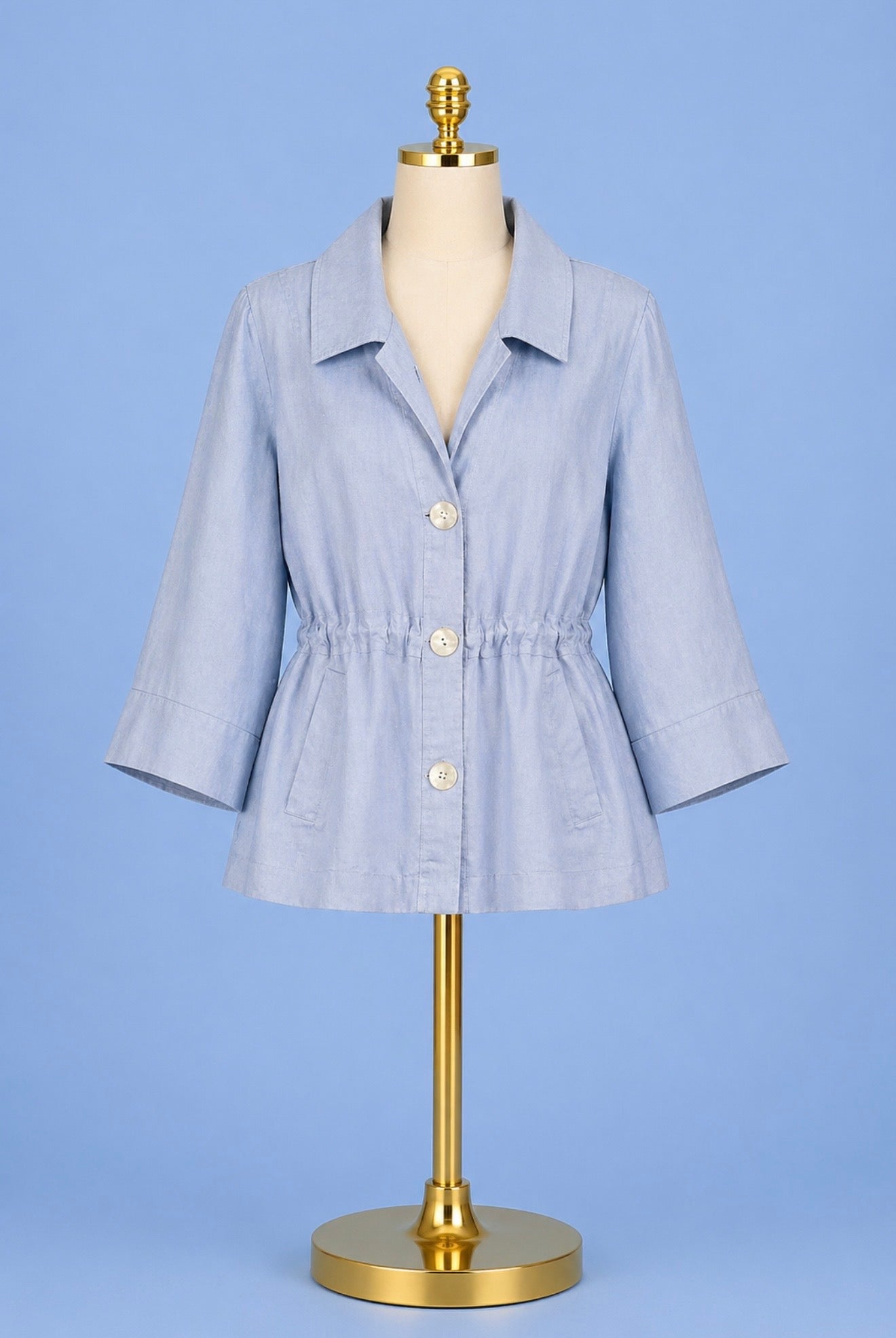 Coastal Linen Jacket/ lavendar