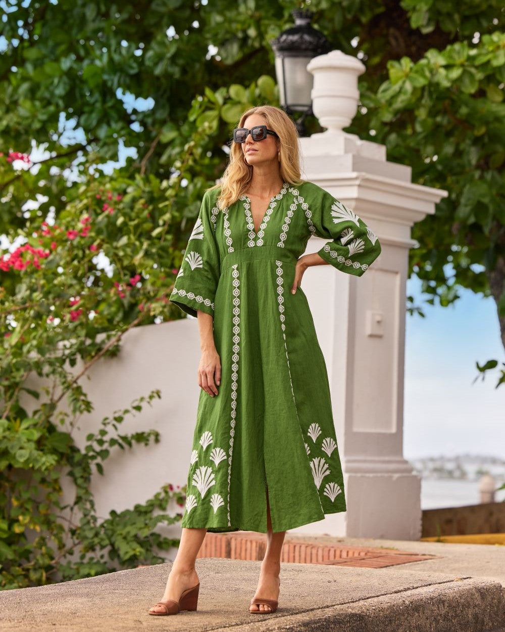 Clementine Garden Dress/ green