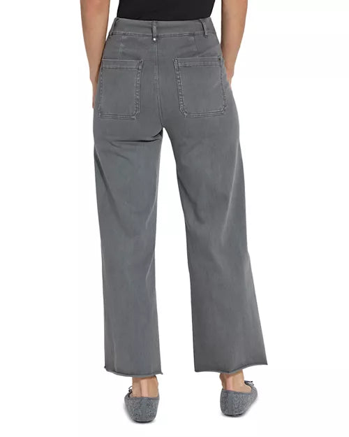 Erin hi waist wide leg denim- antique wash