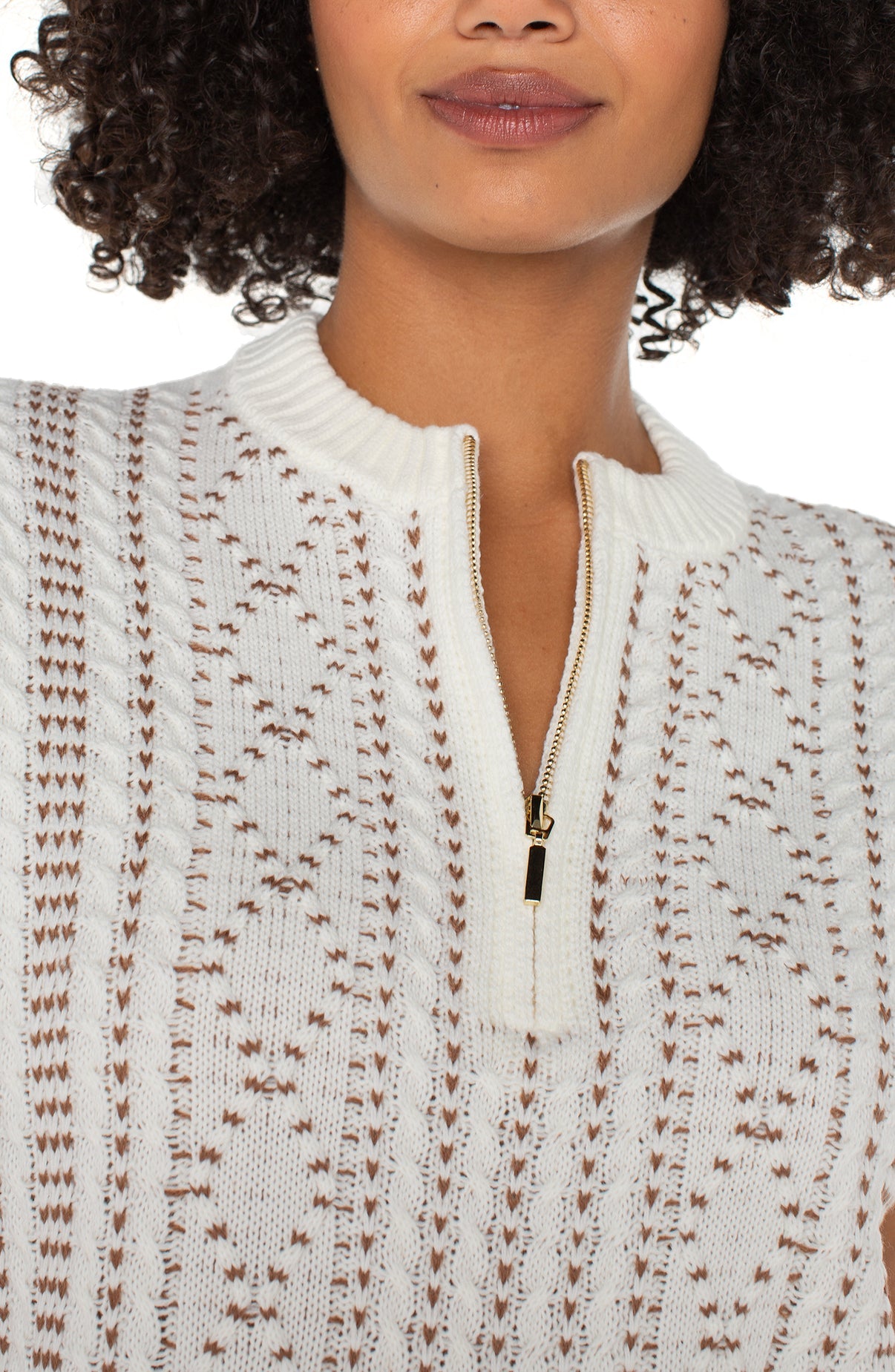 Cap sleeve dolman sweater/ cream camel