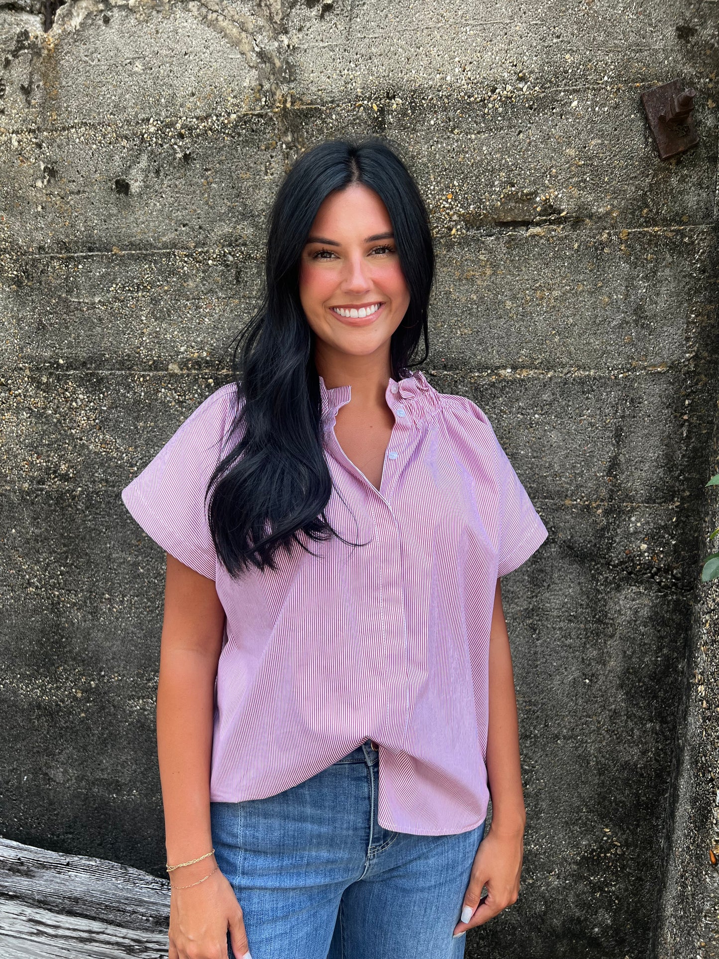 Jenny Top Gameday Stripe