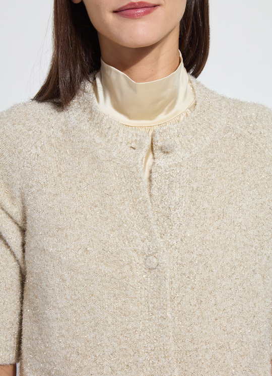 Kennedy Lurex Feather cardigan