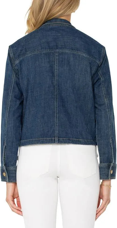 Denim cargo jacket/ Laguna beach