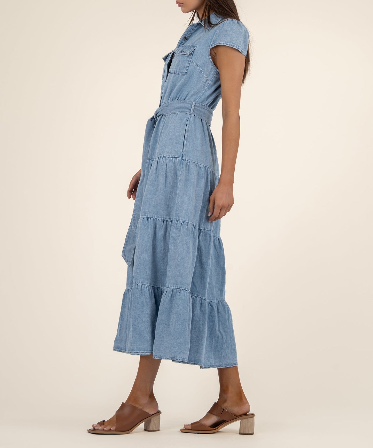 Denim Maxi dress/ light wash