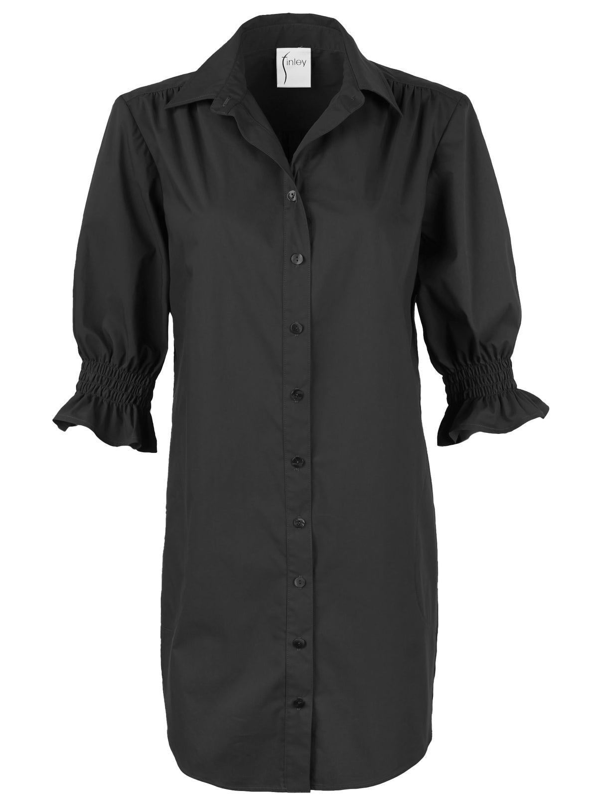 Miller Dress in weathercloth / black