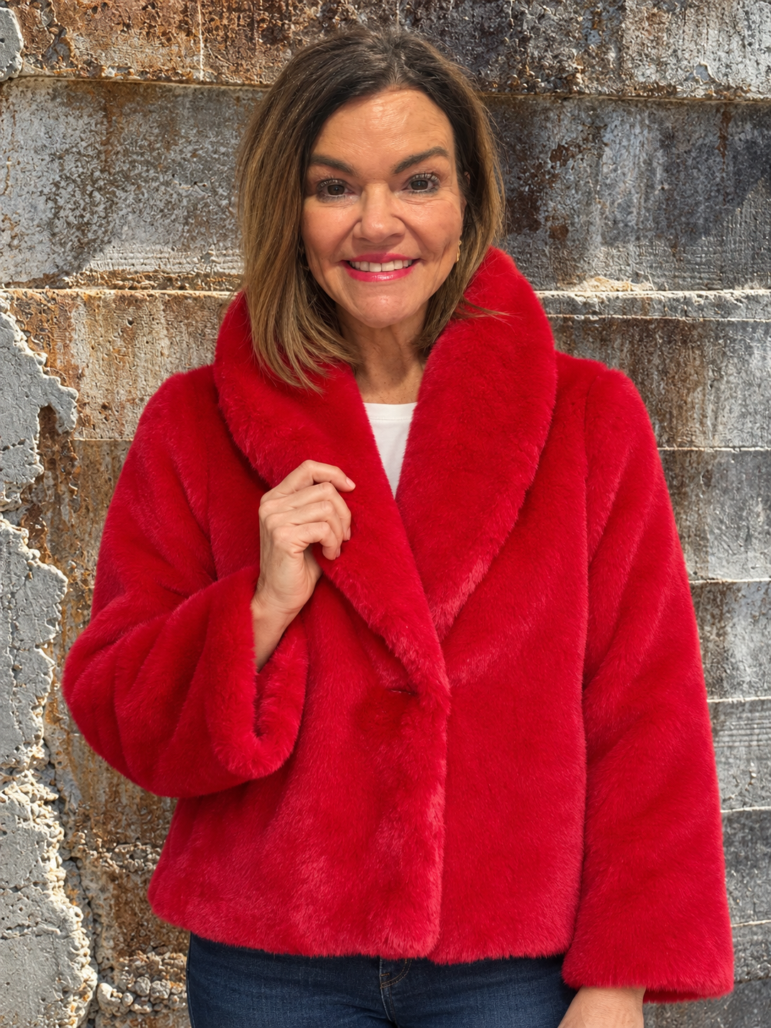 Faux Fur Showstopper Jacket/ Roma