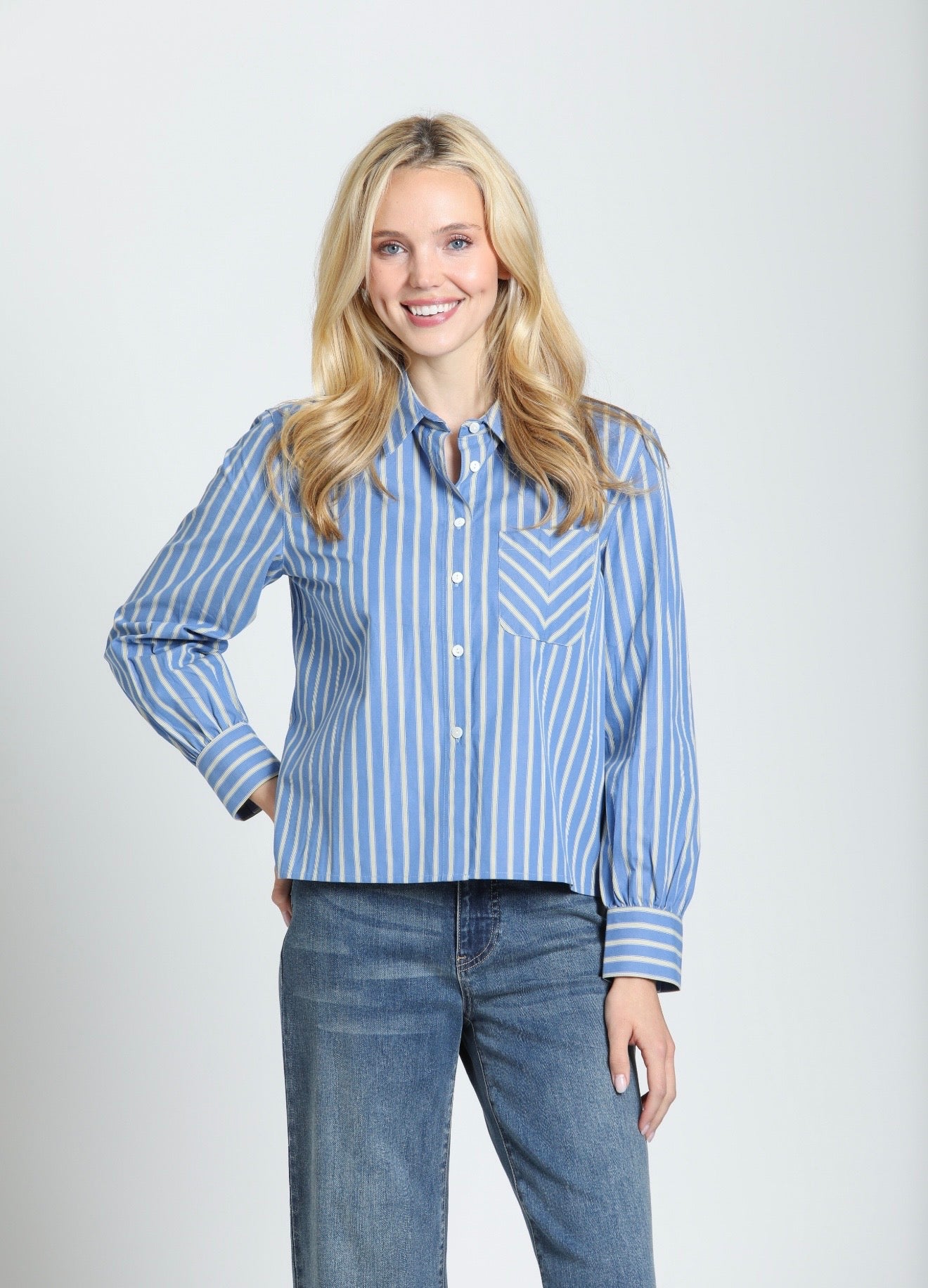 Stripe Shirt/ sunwashed blue stripe
