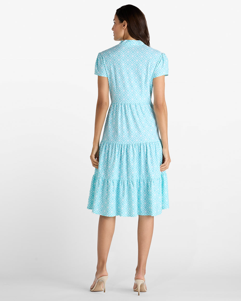Libby Dress/ Star Lattice Light Blue