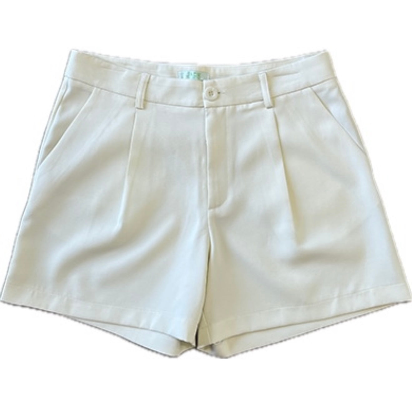 Front Pleated Short/ cream