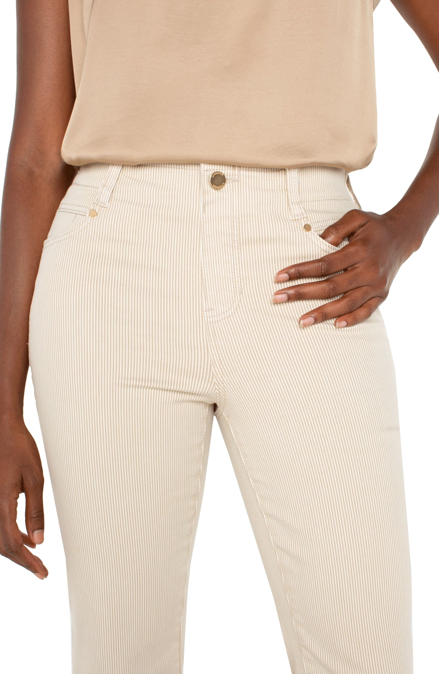 Gia Glider crop flare / cappuccino stripe