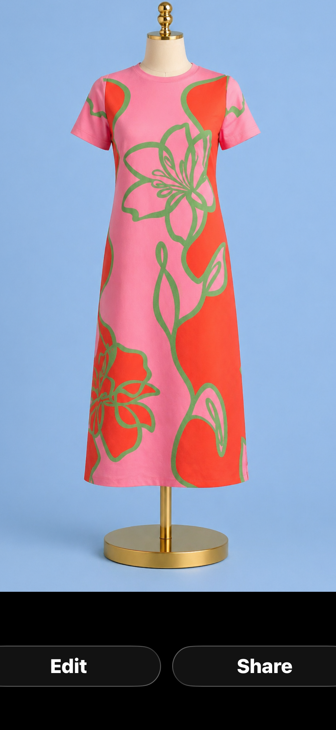 Elliot Dress / Fuschia Outline