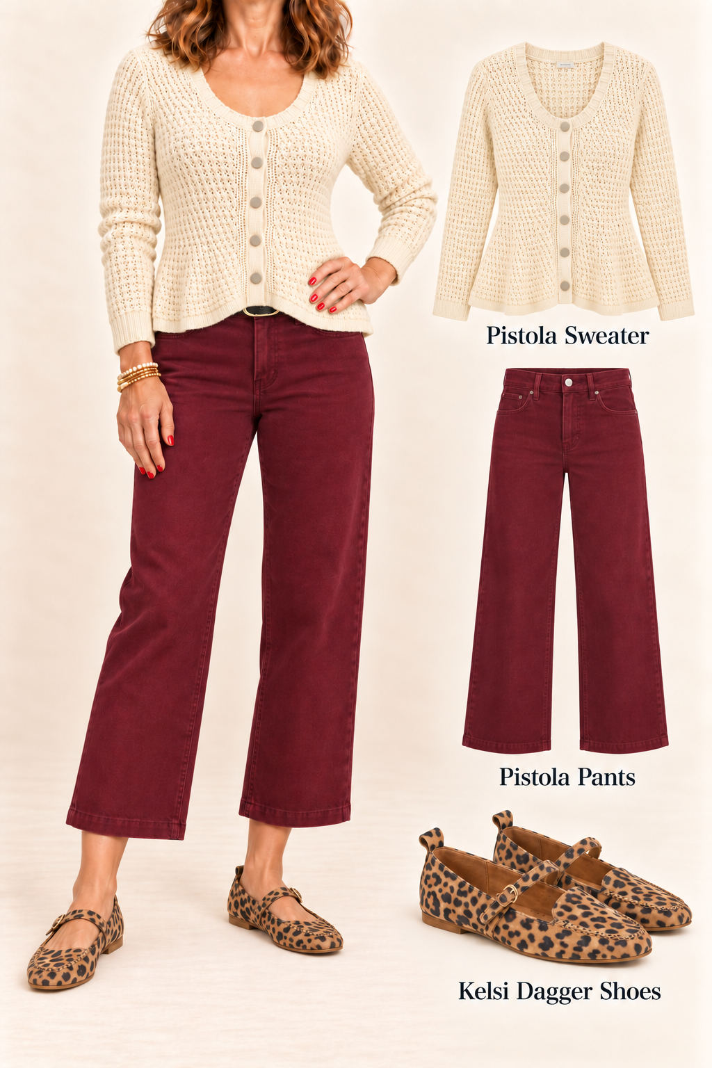 Elina Peplum Openwork Cardigan