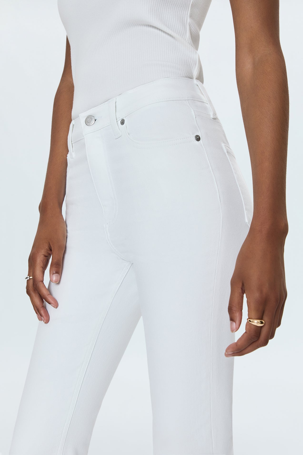 Lennon High Rise Crop Boot / vivid white