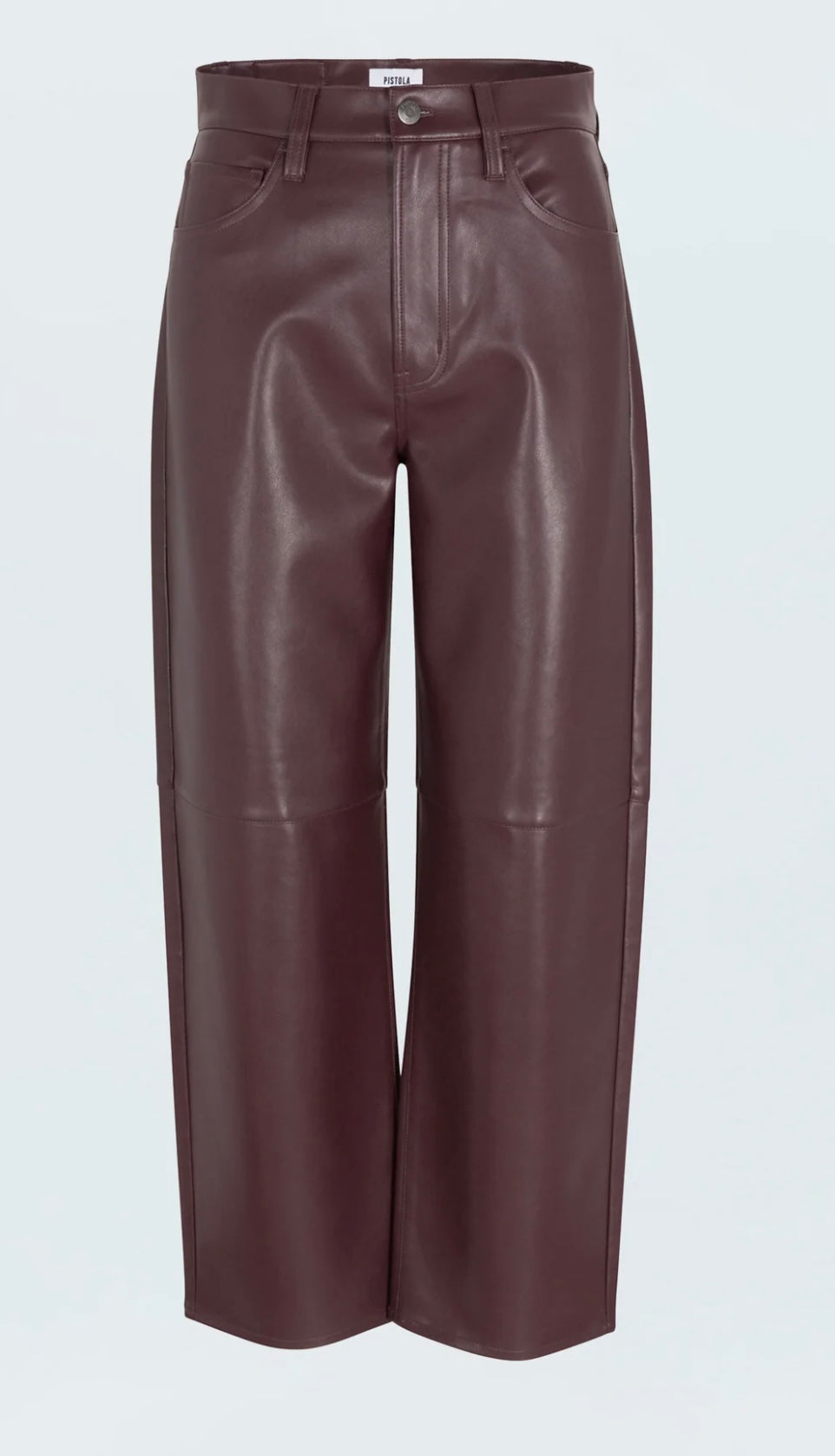 Jett High Rise Bowed Straight pant / cabernet