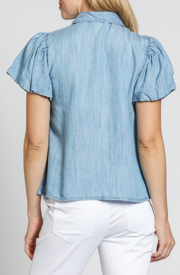 Denim Puff Sleeve Top
