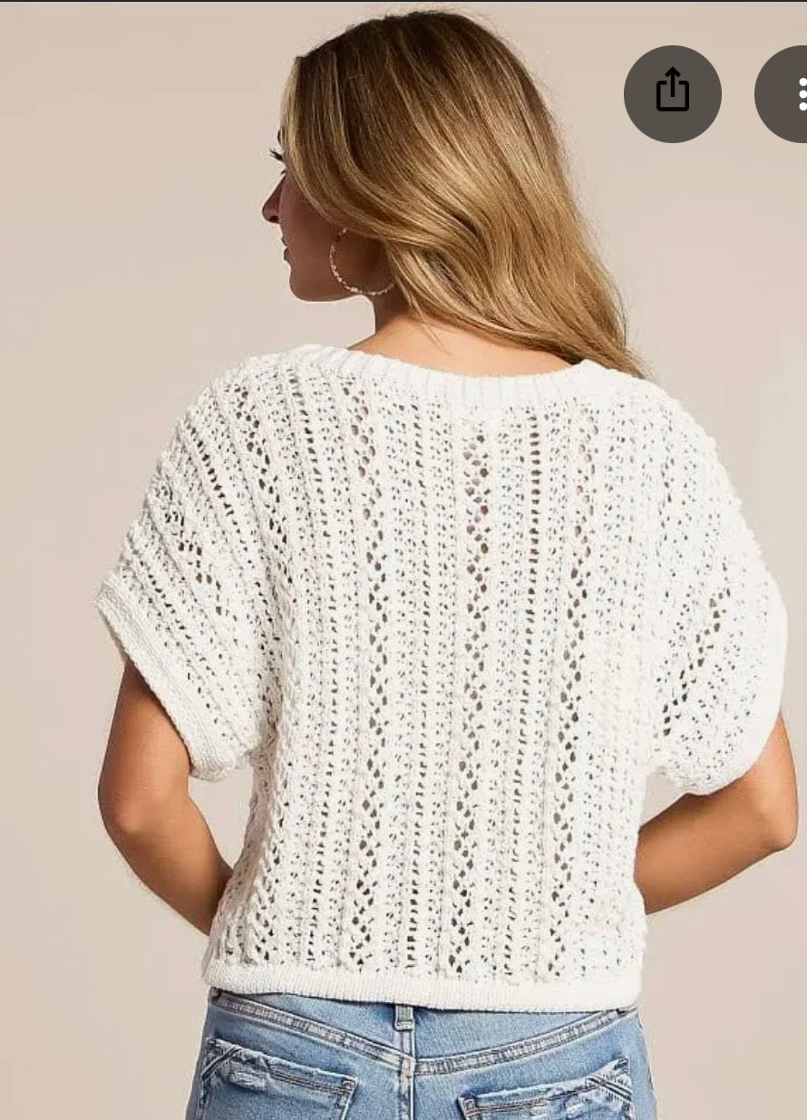 Ballast Crochet Top/ white