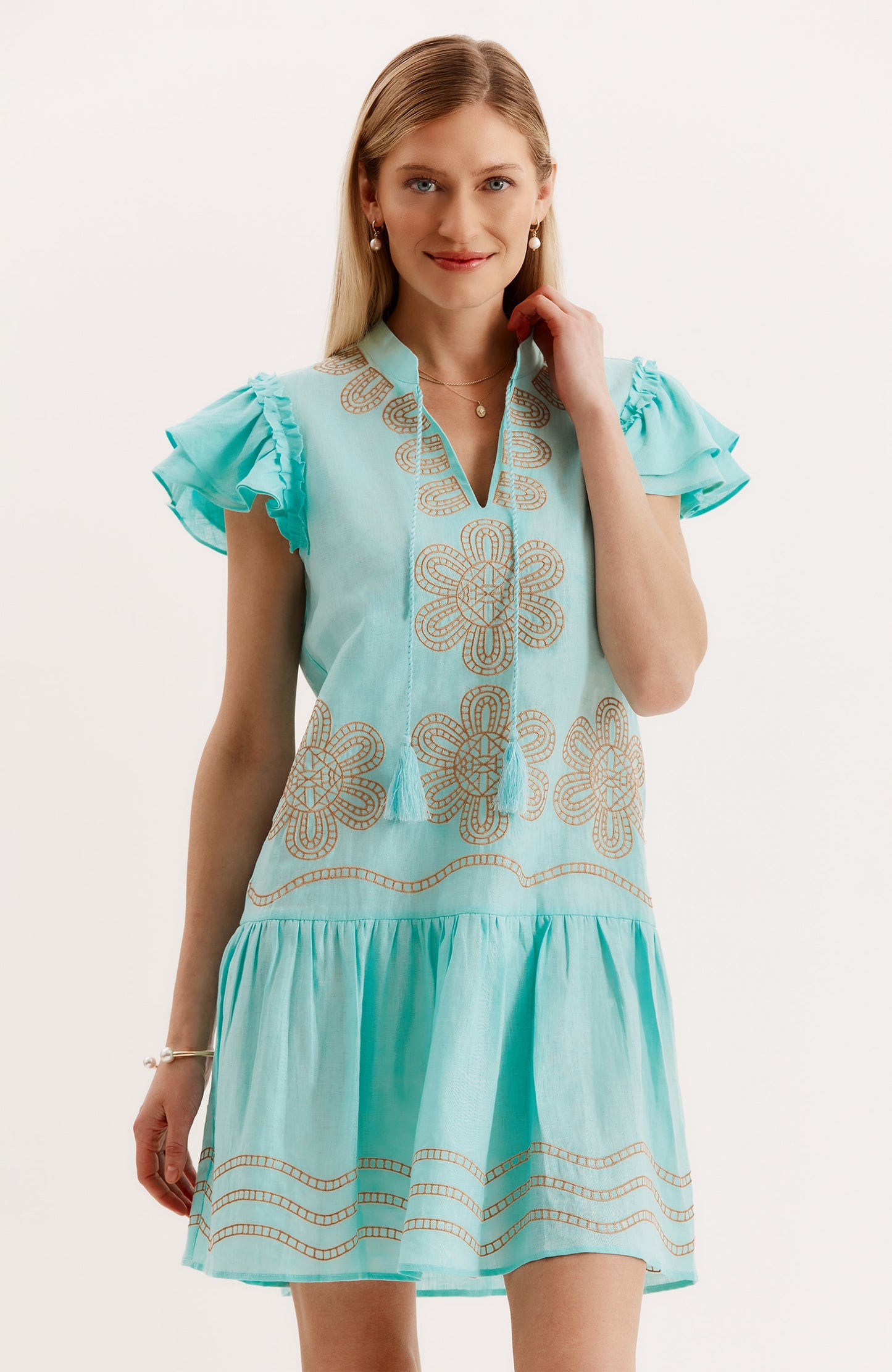 Aimee Embroidered Dress
