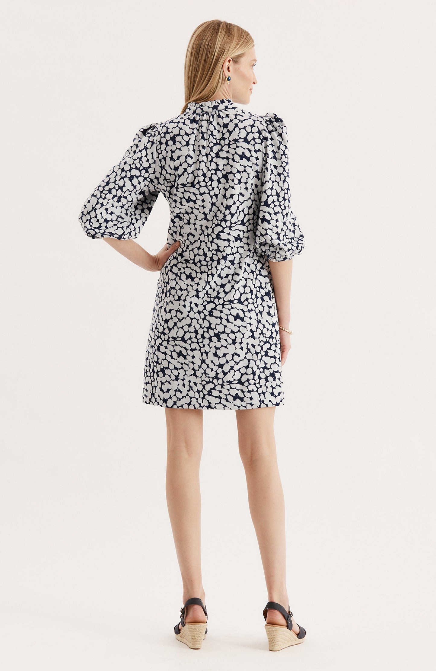 Sherri Jacquard dress| rain drops