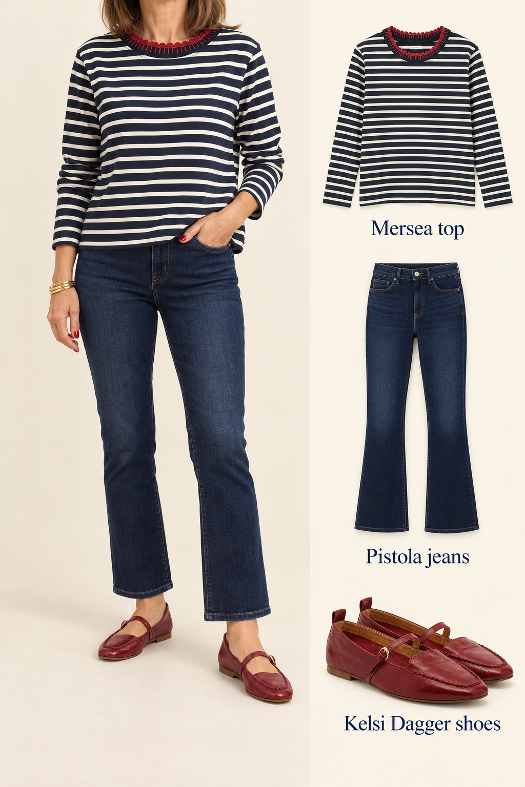 Mariner Tee- Sailor Stripe