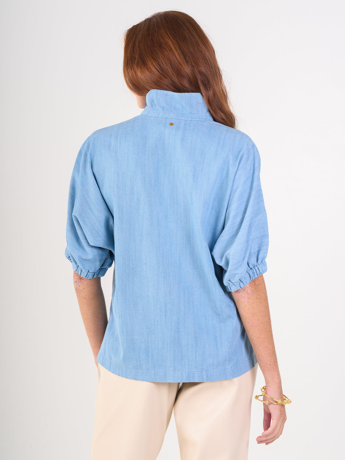 Poppy Top/ Denim Chambray