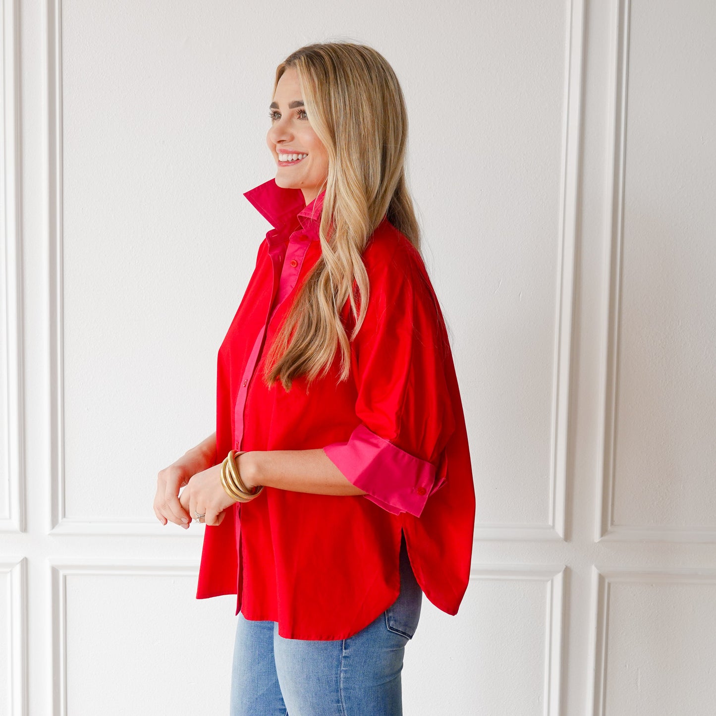 Abby Swing Top/ red/pink