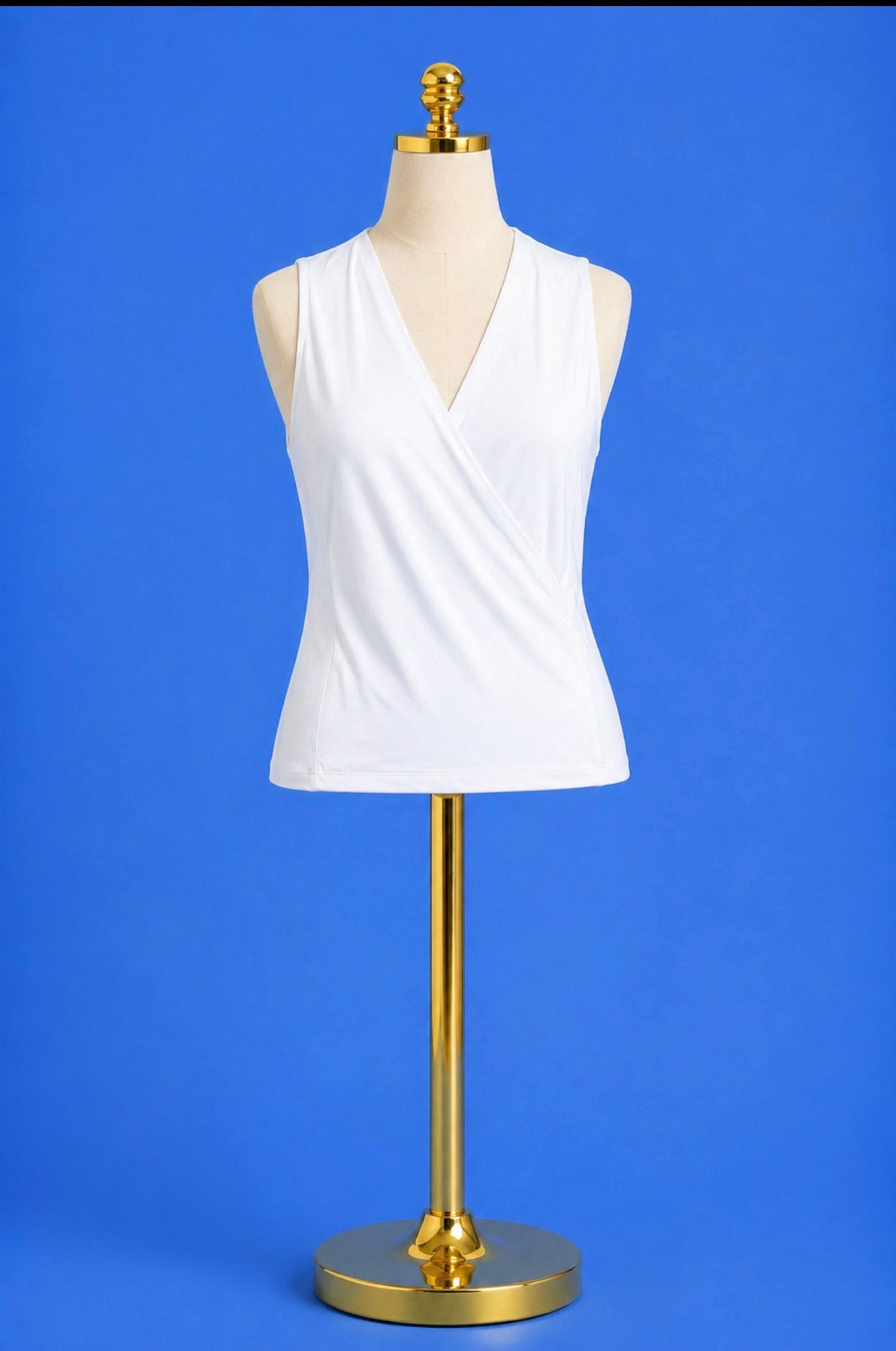 Inaya Double Crossover Top / white