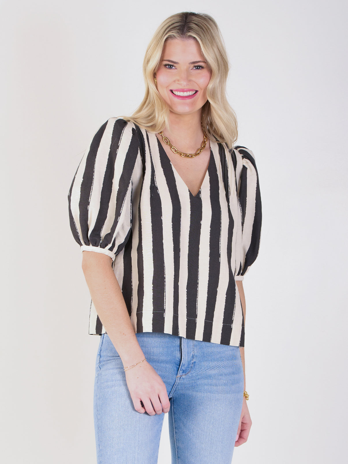 Penny Top/ stripe noir