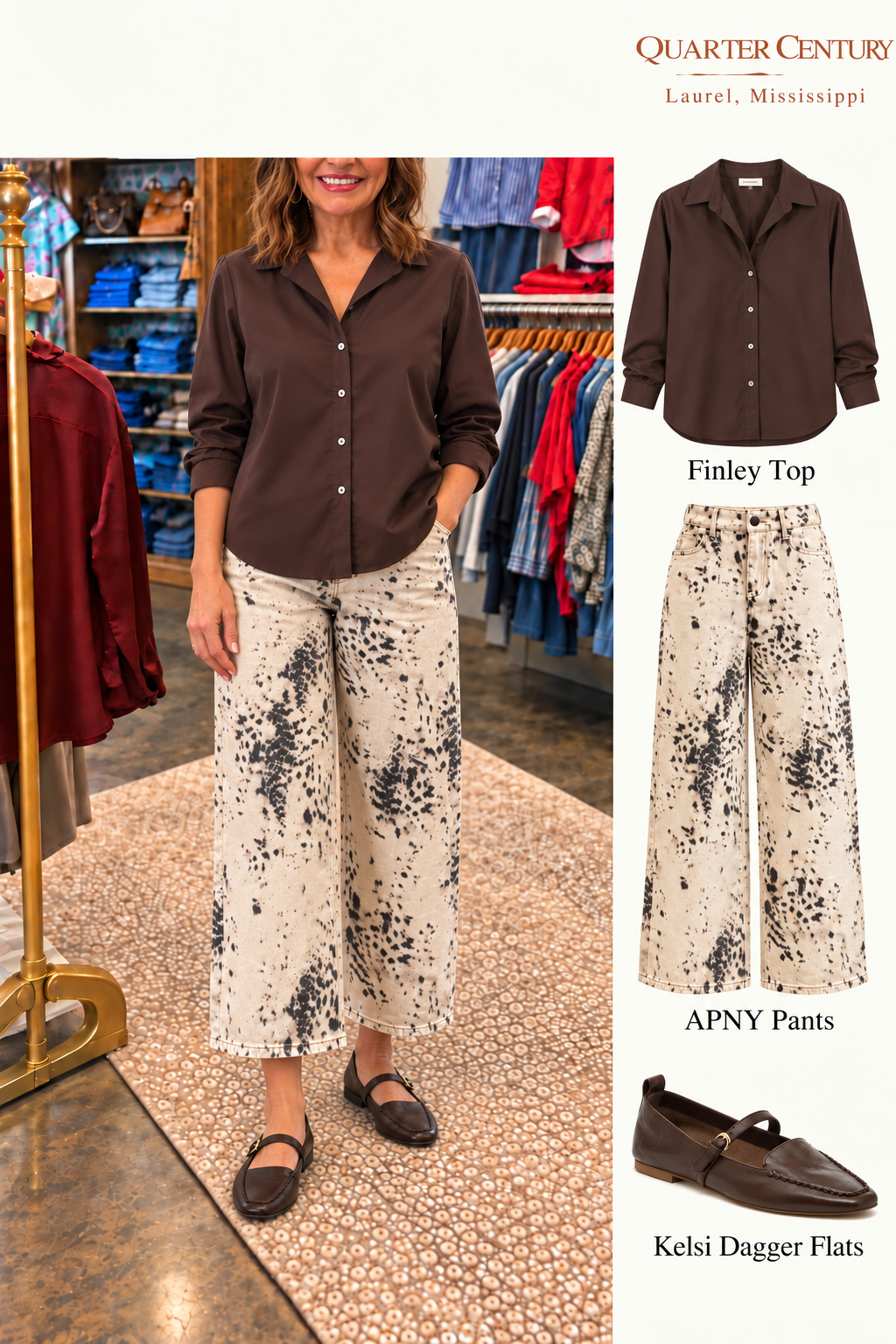 Speckled Bone Pant
