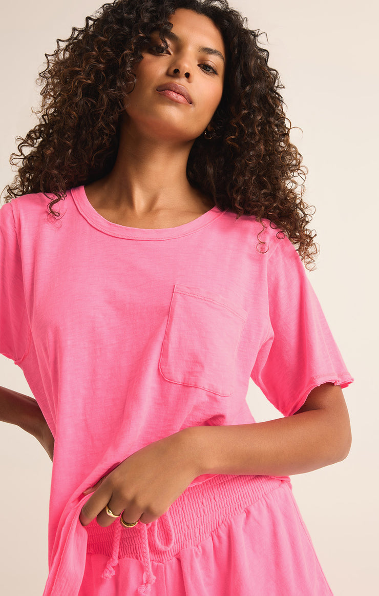 Z Supply Monterey Slub Tee (Neon Pink NPK)
