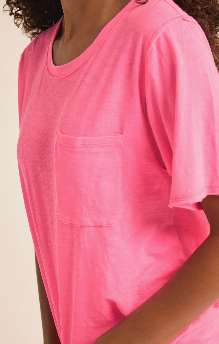 Z Supply Monterey Slub Tee (Neon Pink NPK)